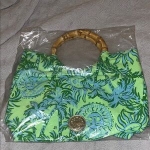 Lilly Pulitzer Bag with bamboo handle (gift with purchase item)